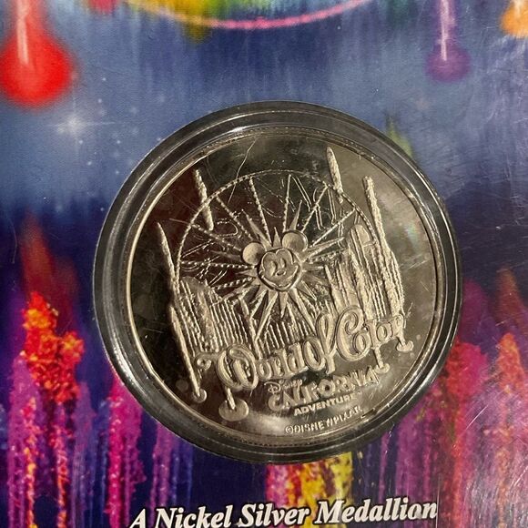 Disney California Adventure World of Color Nickel Silver Medallion - Picture 4 of 8